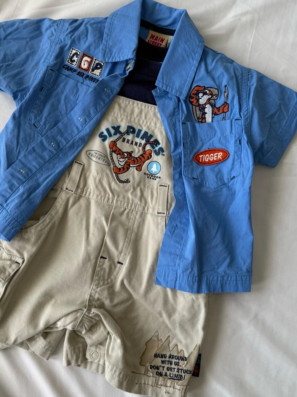 Vintage Y2K Disney Three Piece Tigger overall set